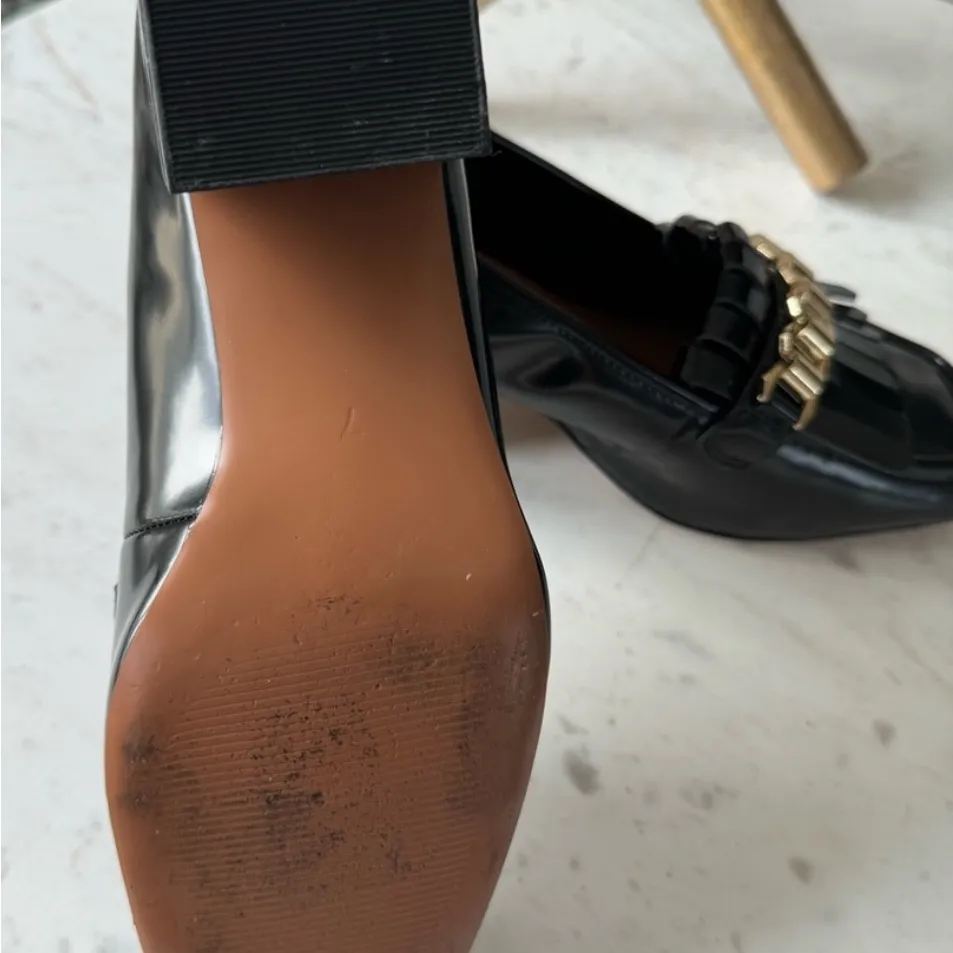 ASOS Black Loafers with Gold Chain Detail - Image 5