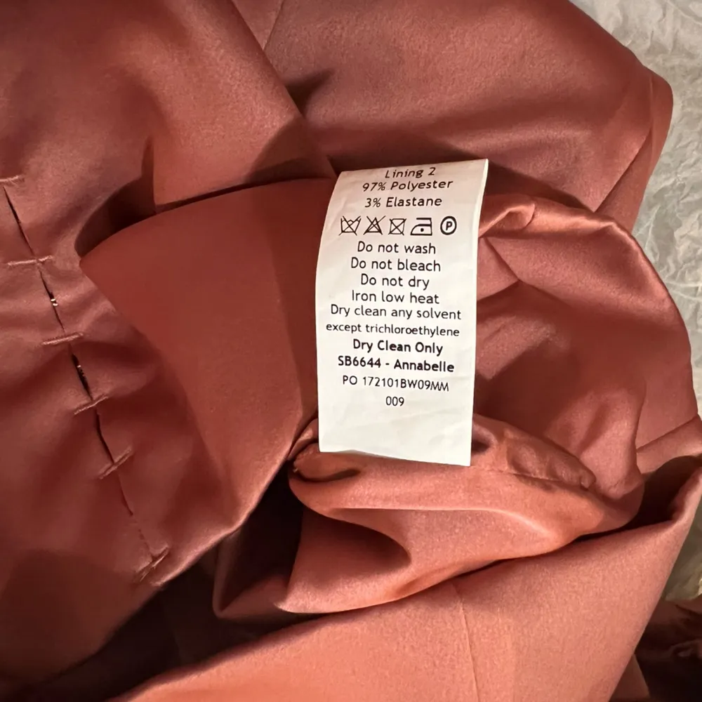 HOUSE OF CB 'Annabelle' Rose Satin Ruffle Strapless Dress - Image 8