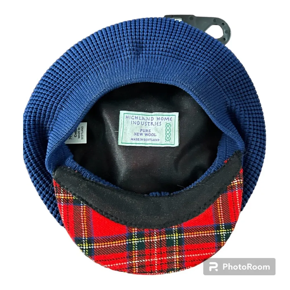 English Stretch Tweed Hat Flat Driving Cap Scottish Tartan Tamoshanta Red - Image 2