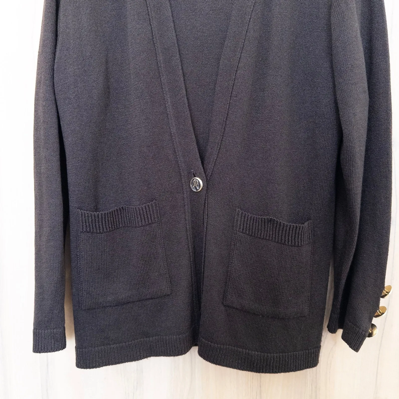 VTG San Remo Womens Sweater Set Size‎ M Brown Quiet Luxury Old Money 90s Capsule Size M - Image 4