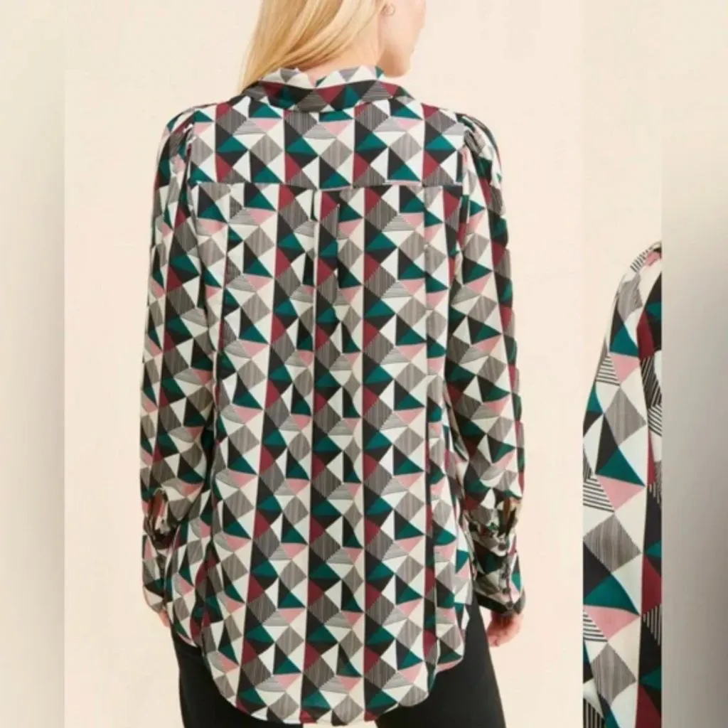 Free People La La Printed Button-Down. NWT. - S - Image 5