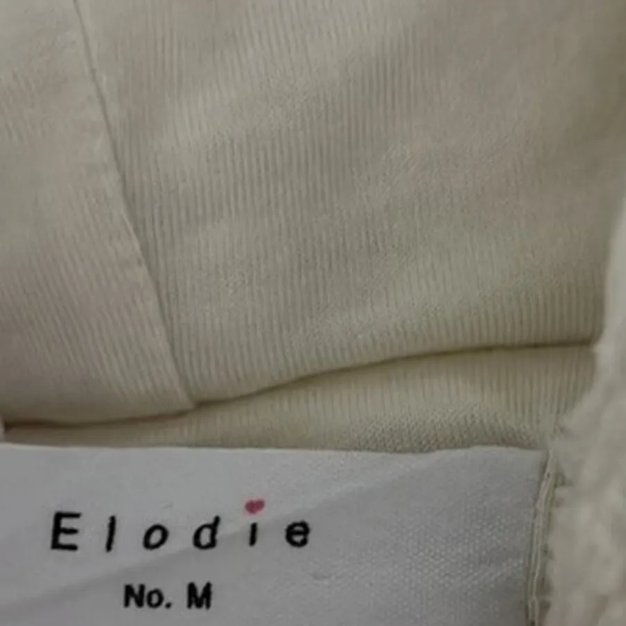 Elodie Hoodie Womens M Cream Sherpa Pullover Oversized Soft Minimalist Neutral - Image 6