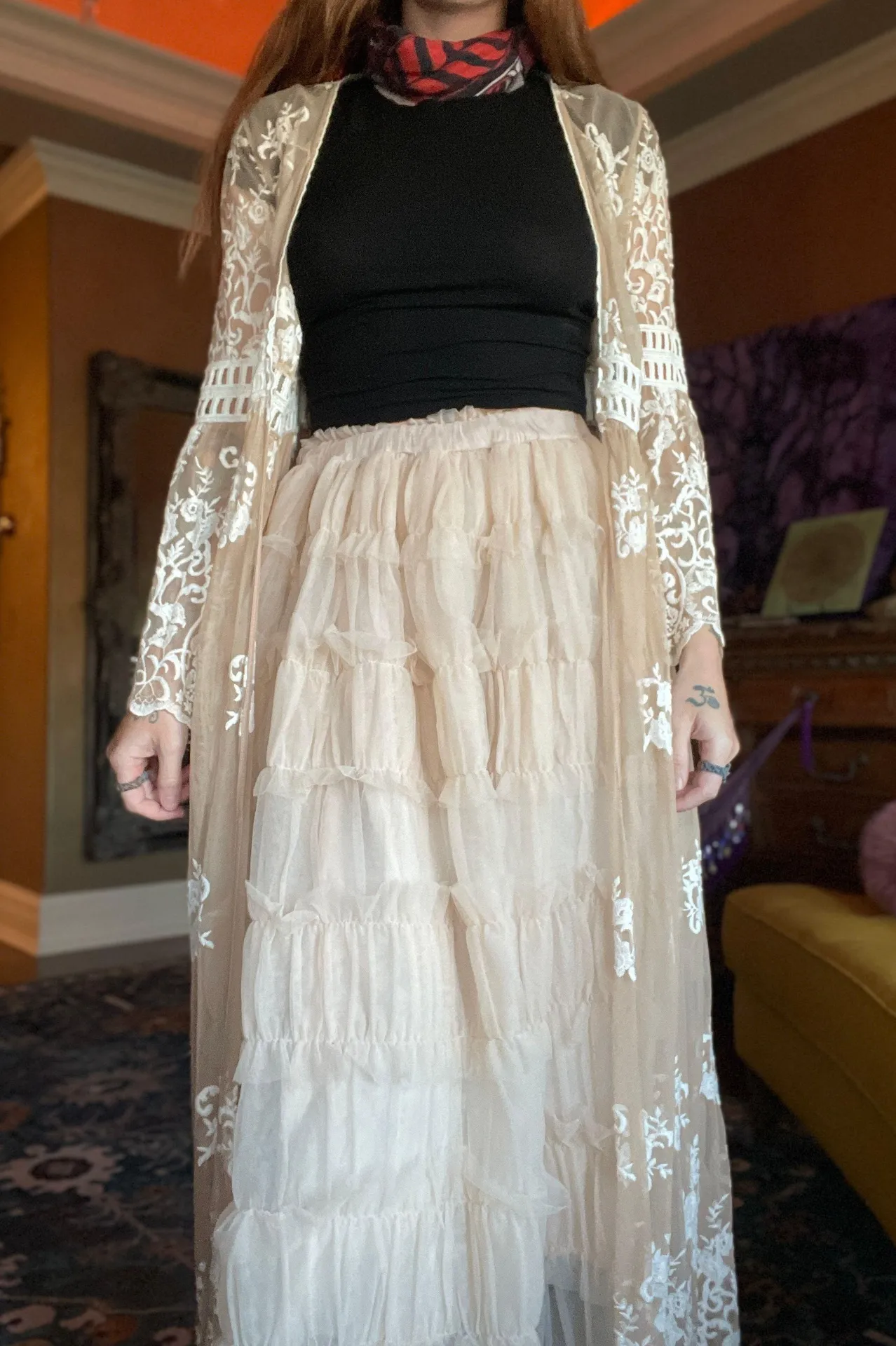 Sheer Lace Cardigan - Image 4