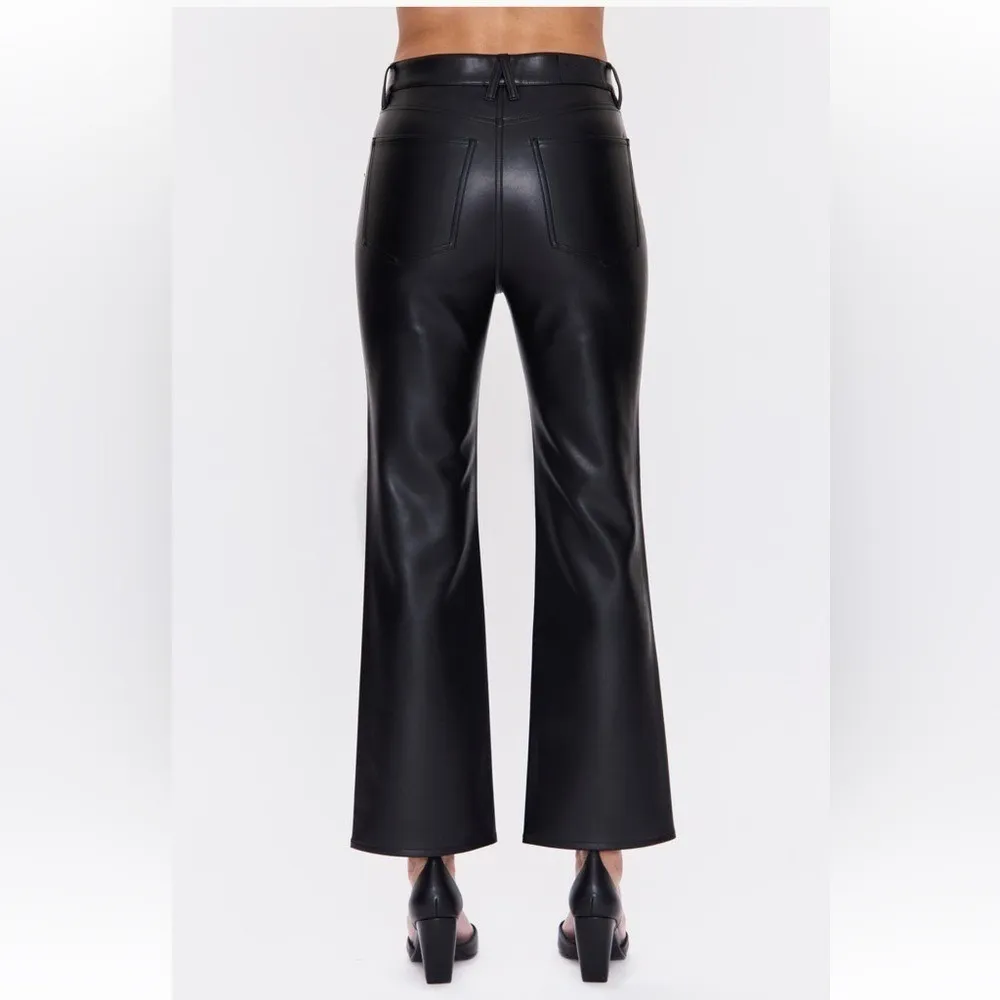 Pistola Alley Faux Leather Bootcut‎ Pants, Black, Size 14 (33 Waist), NWOT - Image 4