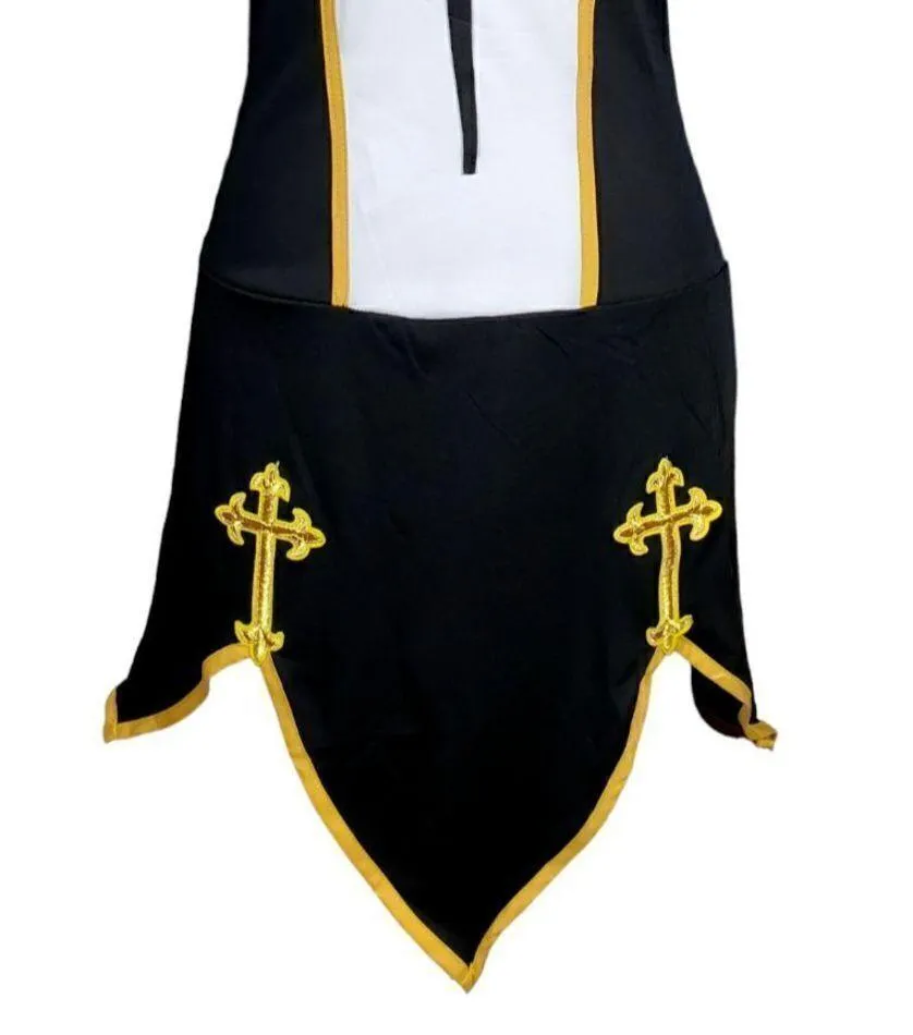 Music Legs Nun Costume Size S/M Black White Halloween Party Cosplay Sexy New - Image 4