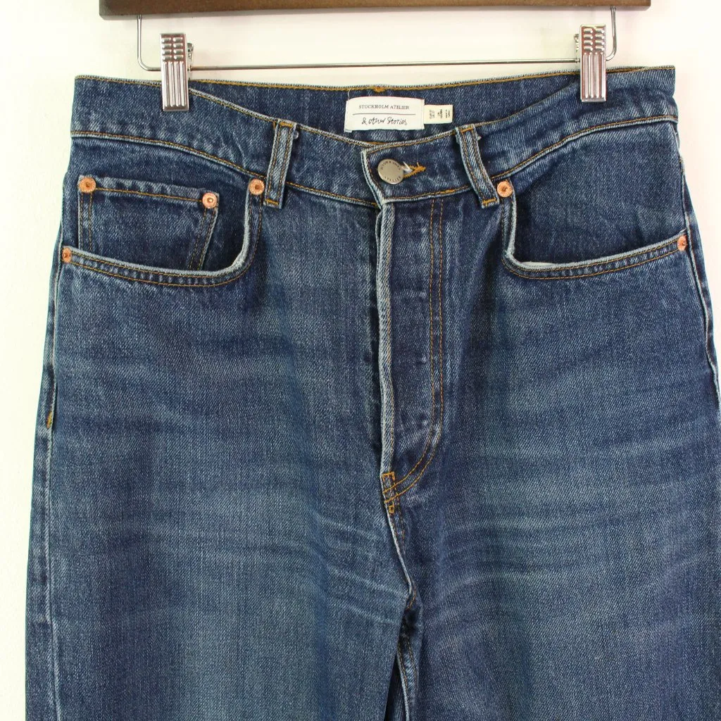& Other Stories Button Fly Dark Wash Jeans Size‎ 27 - Image 2