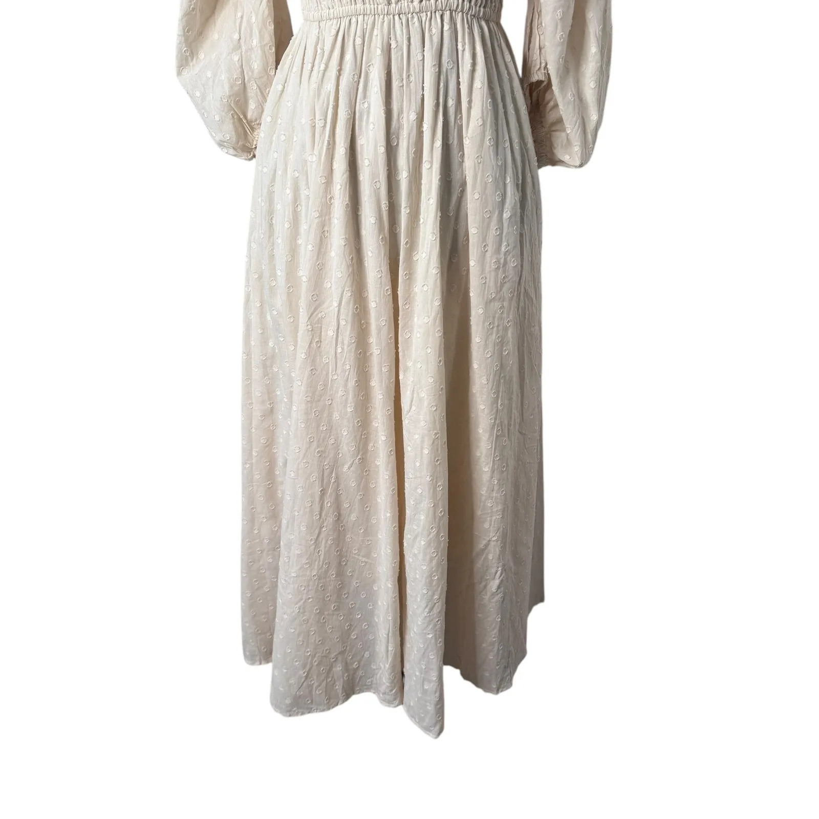 R. Vivimos Off The Shoulder Maxi Dress Smocked Milkmaid‎ Size S Cottagecore NEW - Image 12