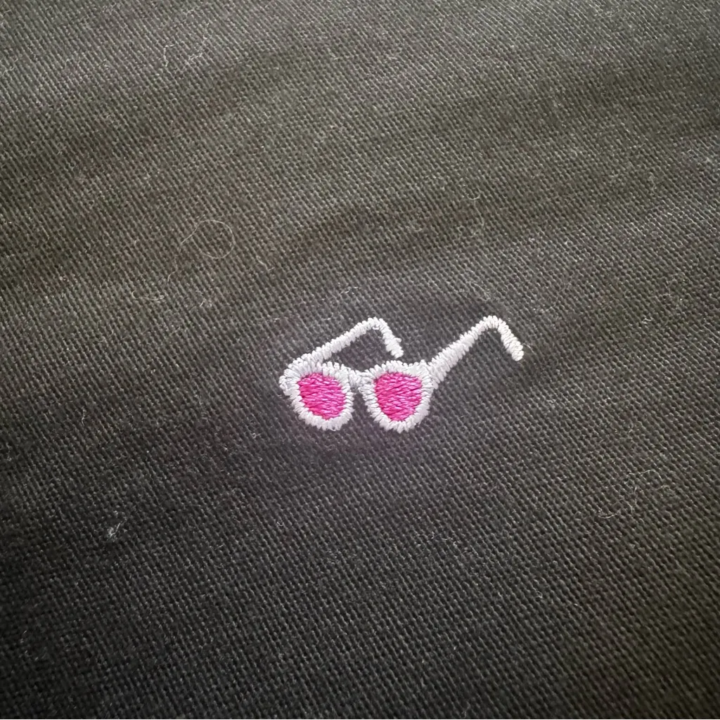 Vintage Rafaella Little Black Dress Y2K Unique Embroidered Colorful Sunglasses M - Image 11