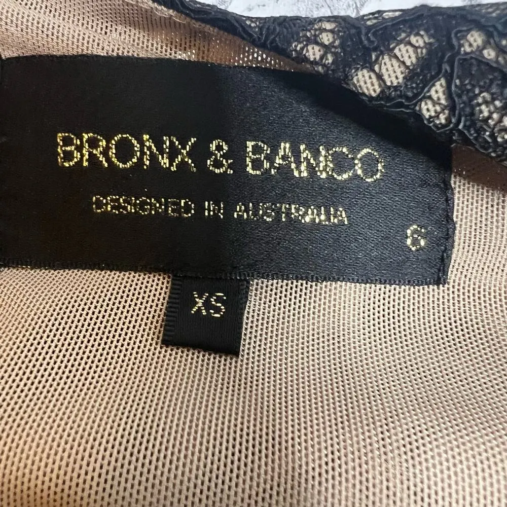 NWT Bronx & Banco Natasha lace dress Sz 2 black tan - Image 9