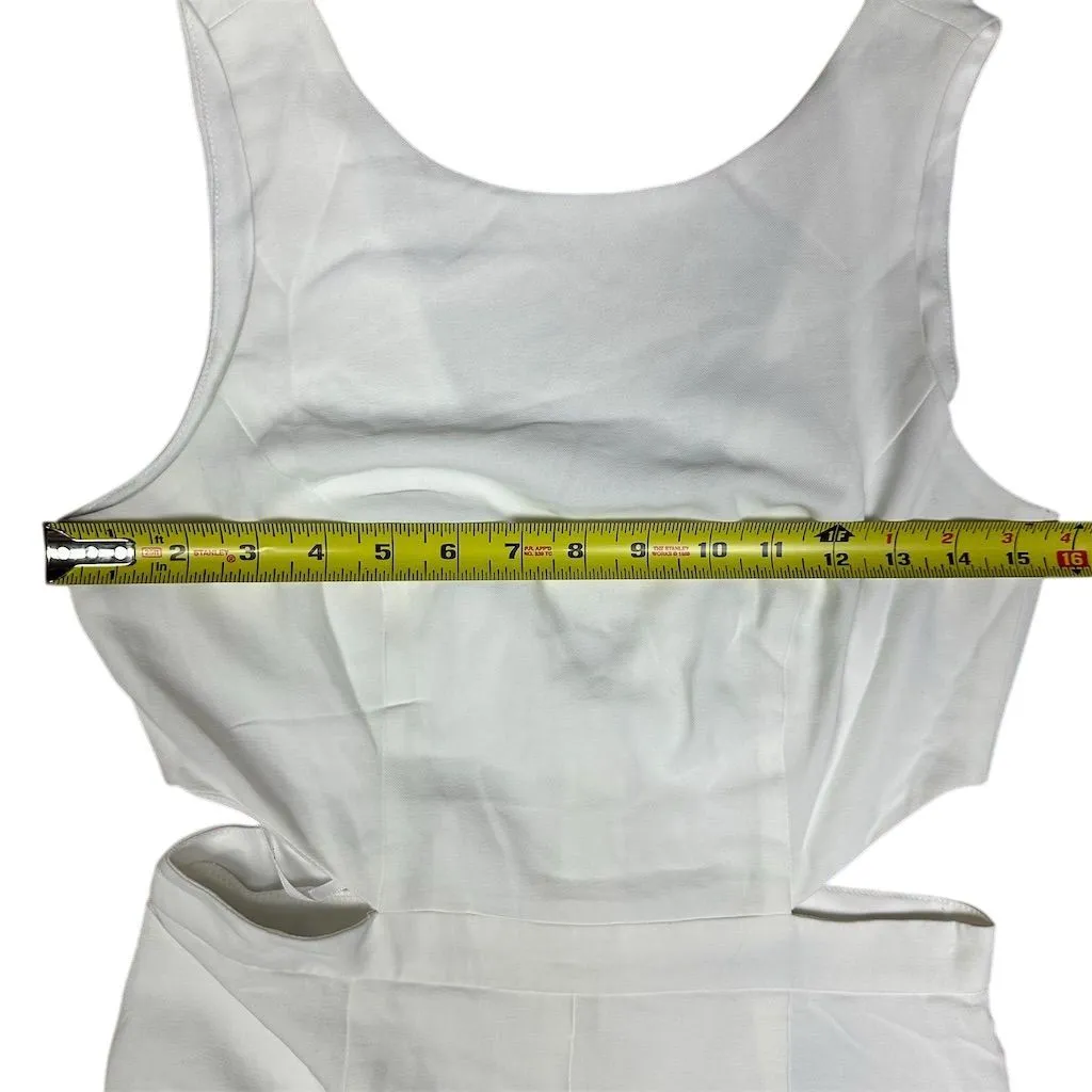 NWT Lulus Women's White Sleeveless Wide-Leg Cutout Jumpsuit Size S Cocktail - Image 8