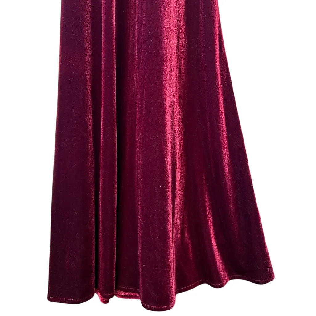 Jenny Yoo Red Velvet Sullivan Sleeveless Bridesmaid Maxi Dress Cowl Neck size‎ 2 - Image 6