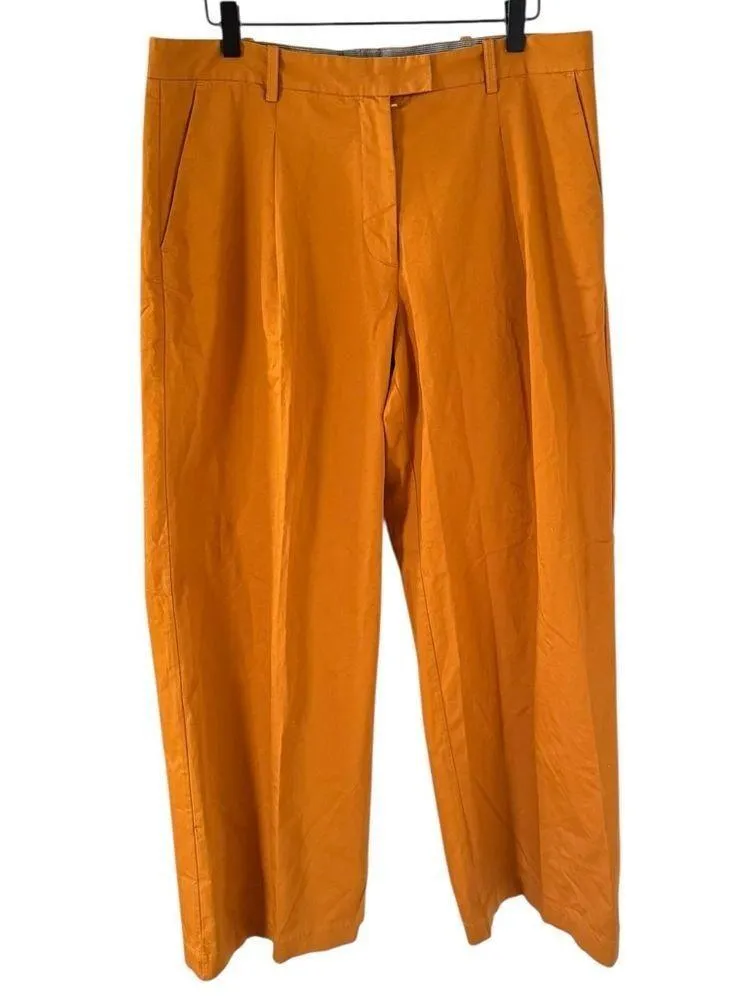 Baum und Pferdgarten NEW Nandini Wide Leg Pants in Sudan Brown Orange Size 12 - Image 1
