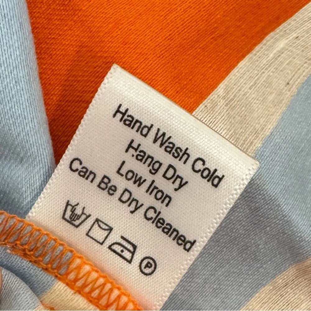 Ann Mashburn stripe Cotton Blend short cap sleeve smock midi Garden Dress Small - Image 10