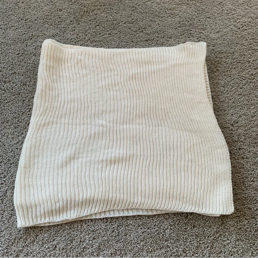 NWOT Target Cream Knit Scarf - Image 2