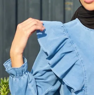 Denim Blue Maxi Dress Size 6 - Image 3