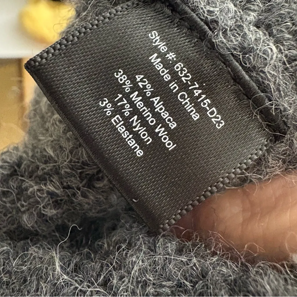 JENNI KAYNE Boucle Cocoon Cardigan Sweater‎ Oversized Wool Alpaca Size XS - Image 9