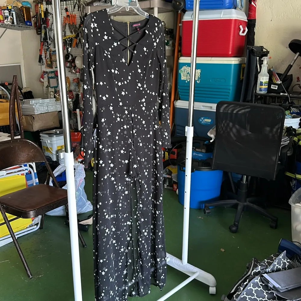 Material Girl sheer shorts romper with overlay - Image 2