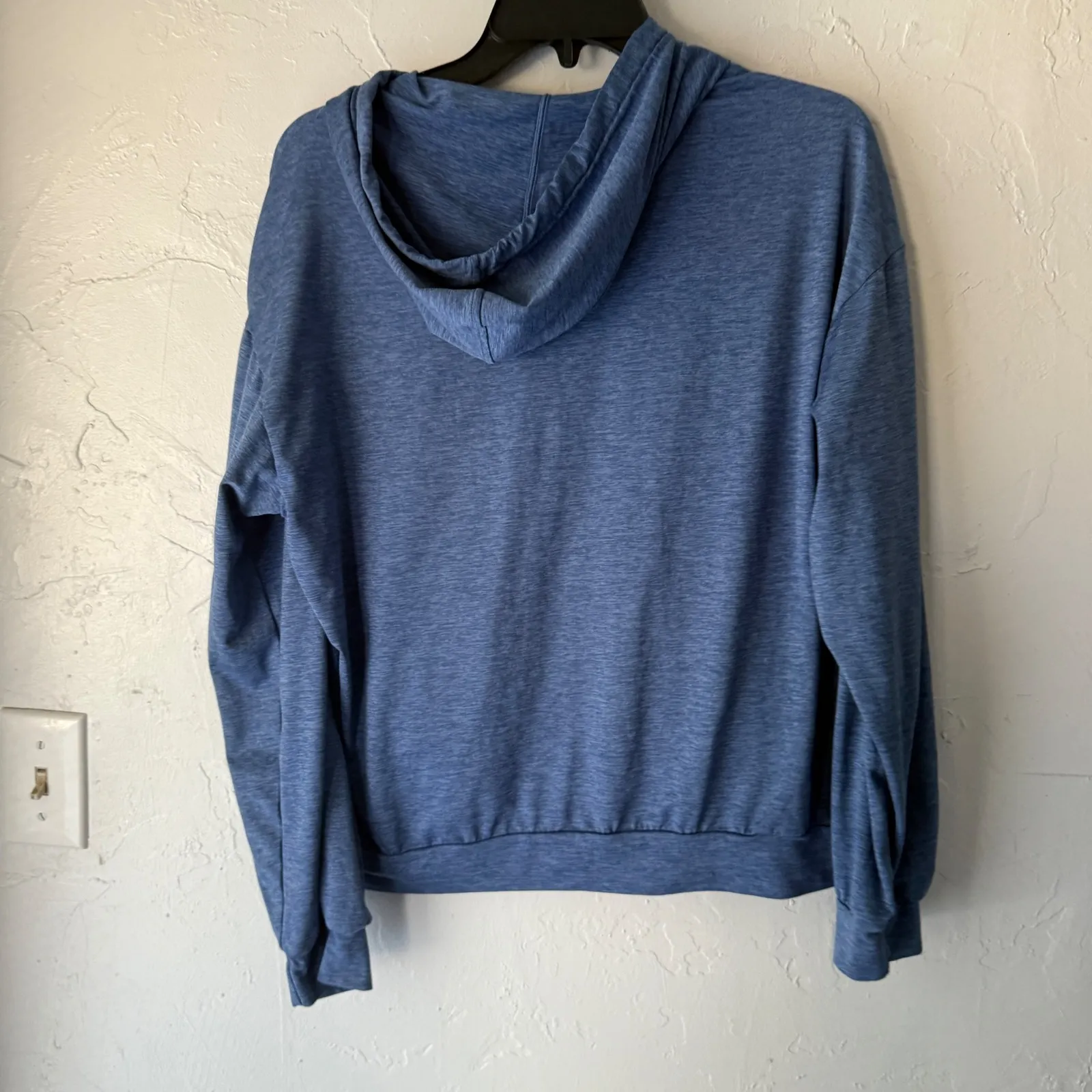 Free Country Blue Heathered Full Zip Hoodie Sweatshirt Jacket Size Medium - Image 8