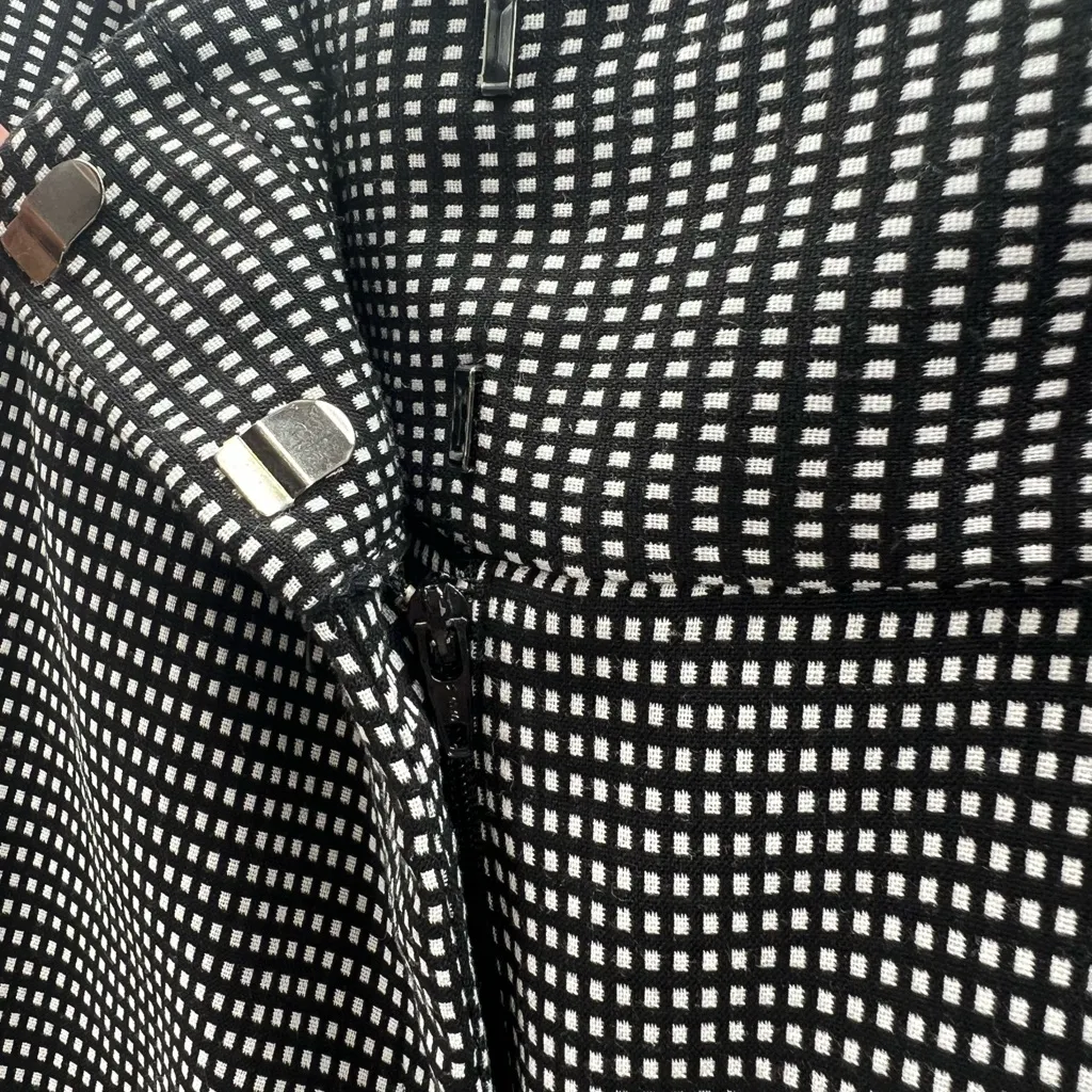 Alfani Black and White Checkered Gauchos Culottes - Image 4