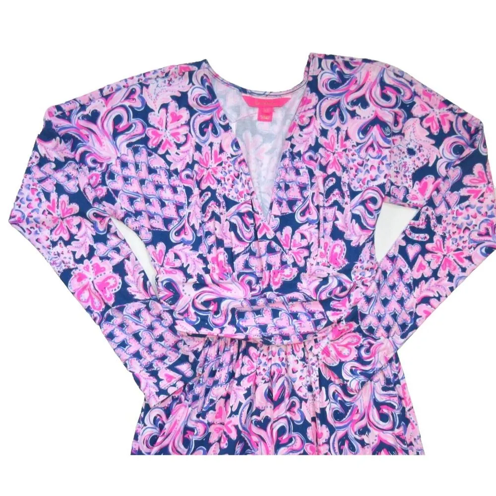 NWT Lilly Pulitzer Nichola Maxi in Indigo Love You Bunches Heart Dress XS - Image 2