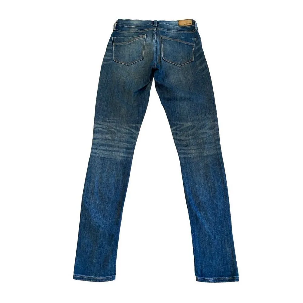 Express Legging Mid Rise Stretch Jeans 2R Straight Leg Everyday Casual Denim Sch - Image 2