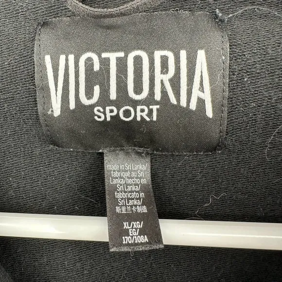 Victoria Sport Victoria's Secret size XL black hoodie sweatshirt‎ - Image 5