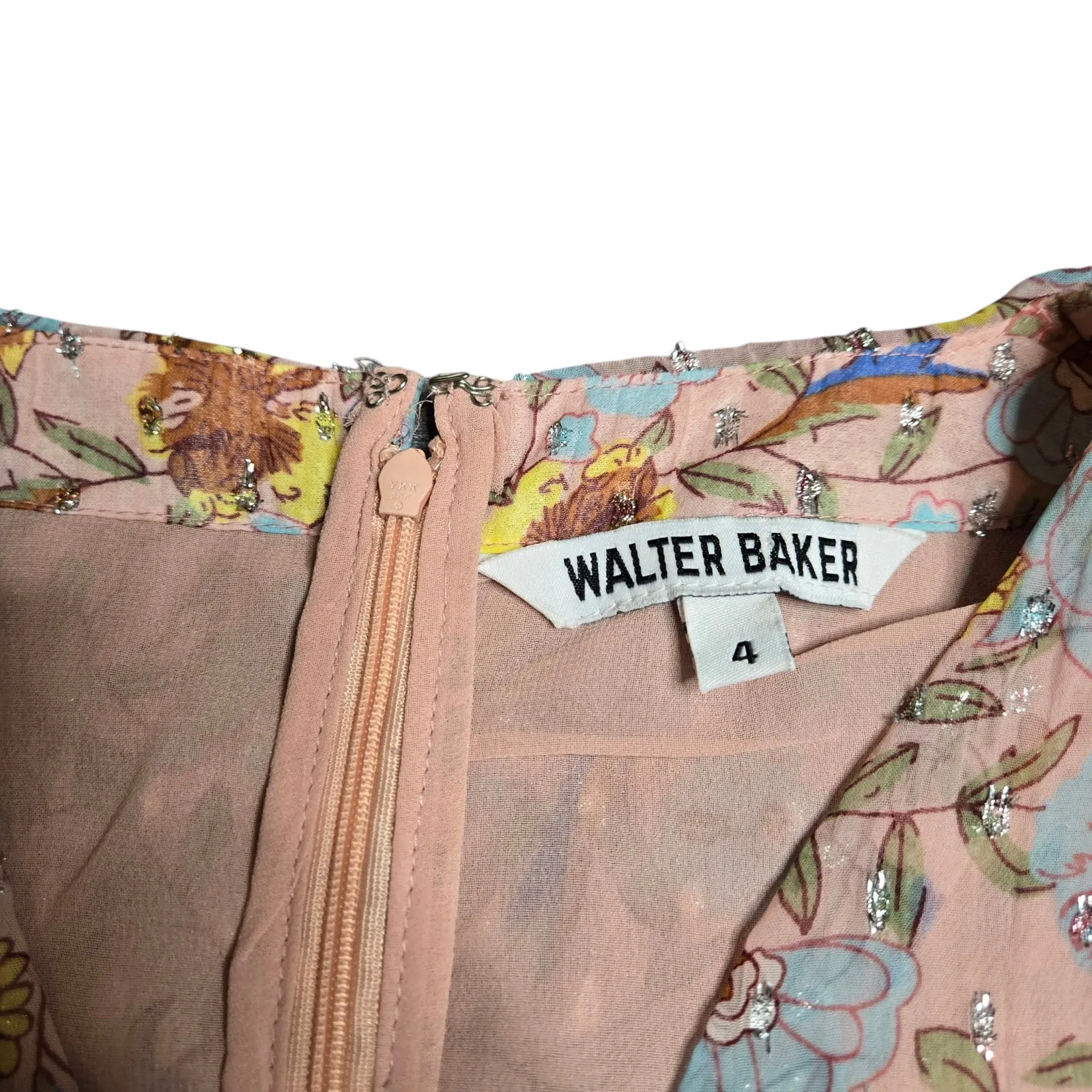 Walter Baker Mars Floral Ruched Mini Dress Size: 4 - Image 5