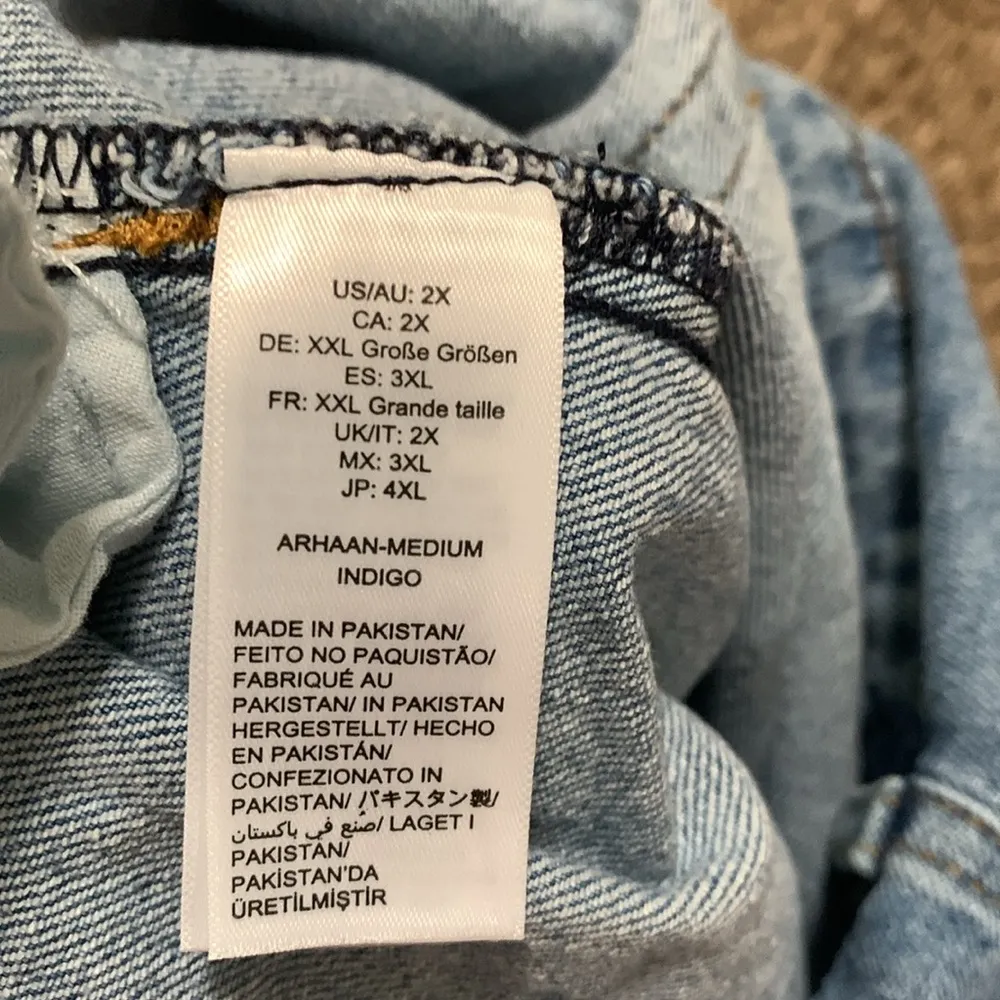 The Drop jean skirt frayed bottom plus size woman size 2X stretchy Blue - Image 6