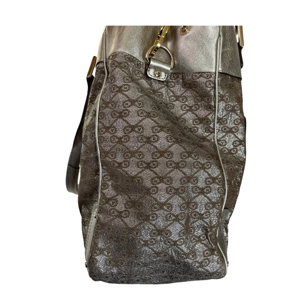 Rare Anna Hindmarch Metallic Silver Monogram Tote Bag – Japan Exclusive Gray - Image 5