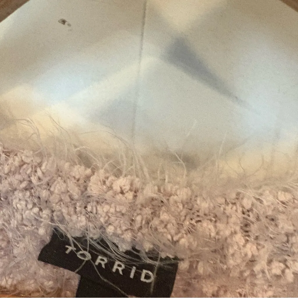 Torrid‎ Pale Pink Eyelash Cardigan Size 1 - Image 5