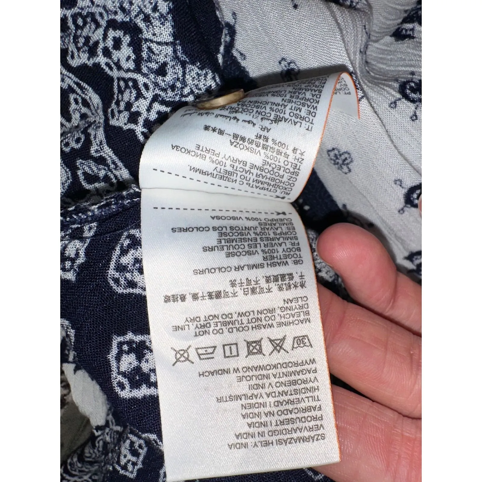 Superdry Womens Halter Dress Mini Sundress Navy White Bandana‎ Print Size 8 - Image 14