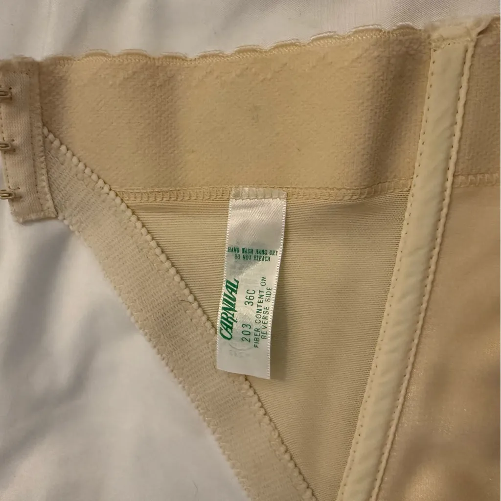 EUC Vintage Carnival Backless Style Corset Bustier Longline Bra Tan Size undefined - Image 5