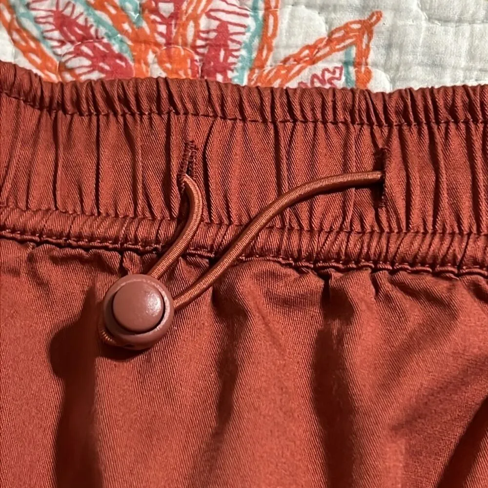 SUNDRY for EVEREVE size 2 woven Sunday skirt brick color with pockets bungee nwt - Image 8