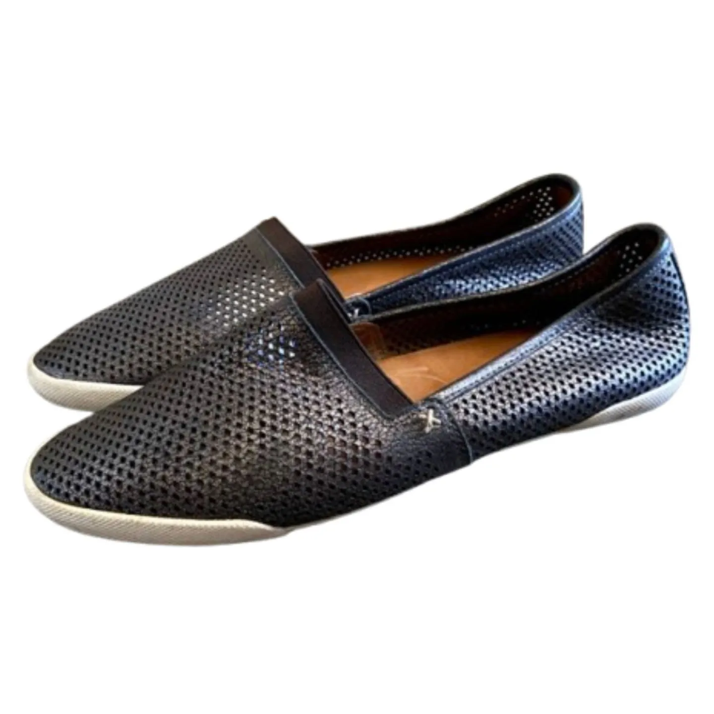 Frye Melanie Slip On Perforated Fashion Sneaker Pewter Metallic Gray Size‎ 10 - Image 3