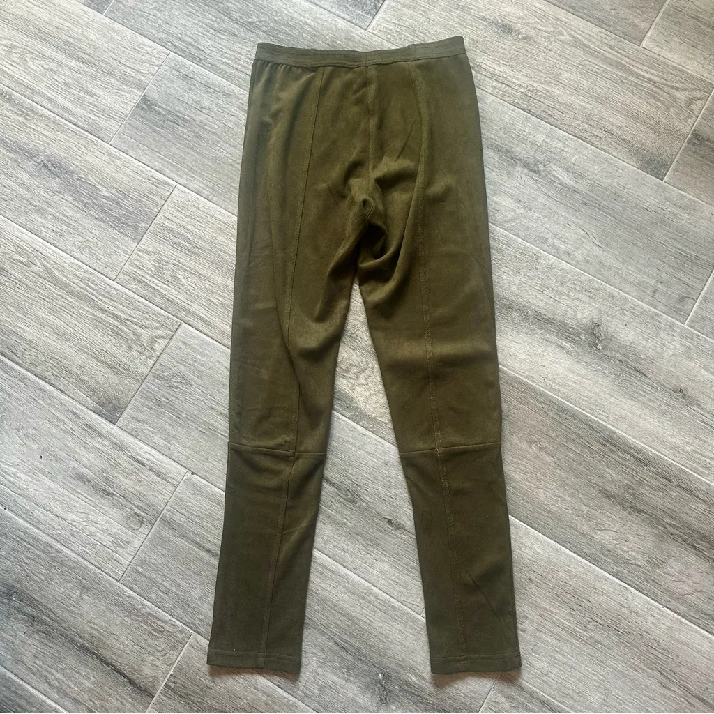 Mustard Seed Olive Green Fall Ankle Leggings Polyester Size Small - Image 2