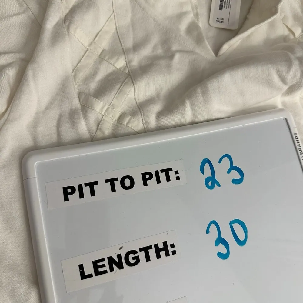 Soft Surroundings Tangiers Cream Lightweight Hoodie Women's Size XL NEW - Image 4