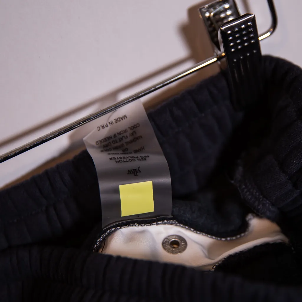 NEW Yellow The Label Tearaway Fleece Lined Snap Button Track Pants Blue White L - Image 4