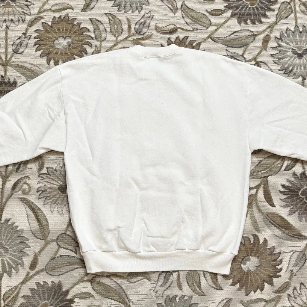 Handmade Vintage Cat Sweatshirt Embellished Quilt Appliqué USA XL - Image 3