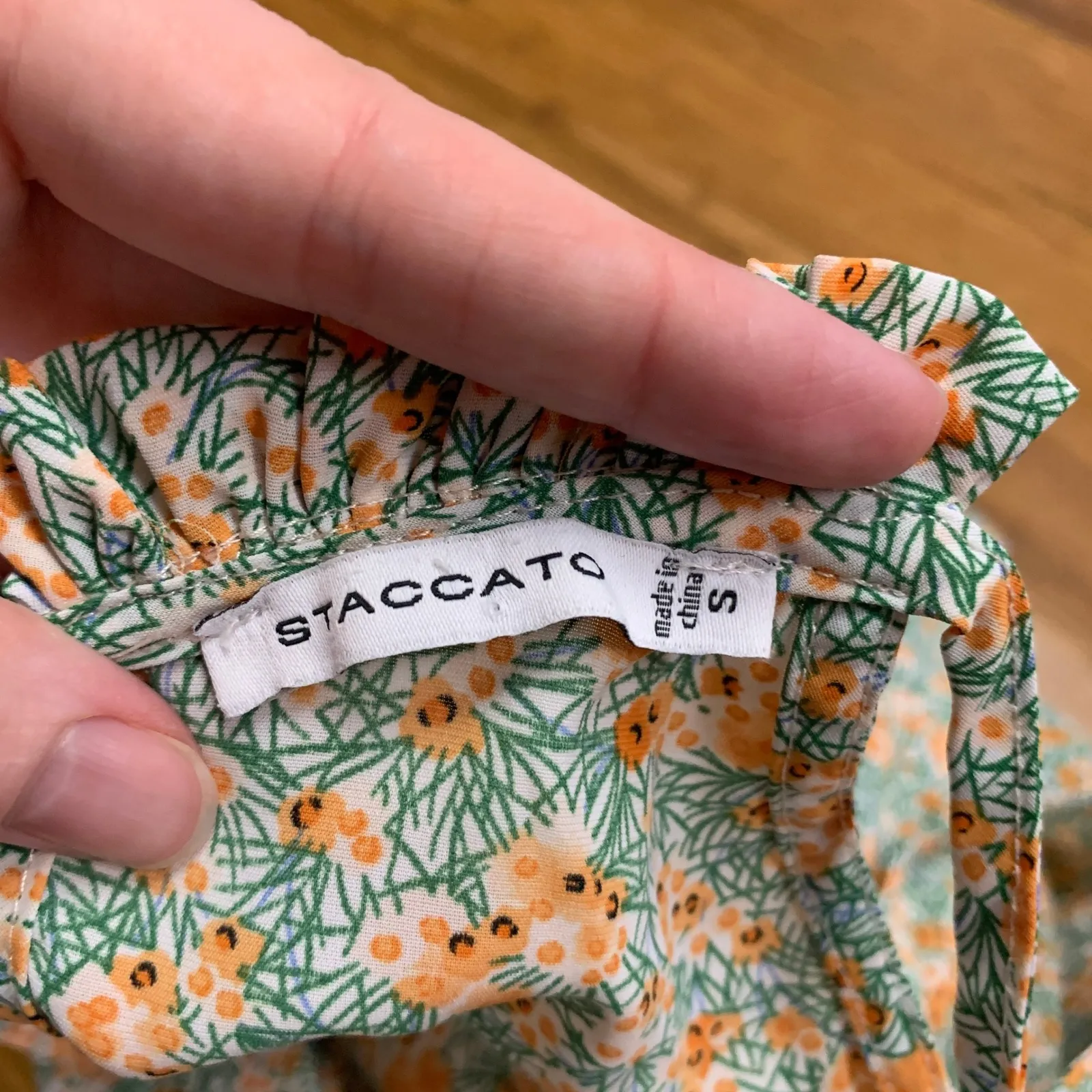 Staccato Floral Print Halter Top Sleeveless Blouse Size Small‎ Womens Summer - Image 5