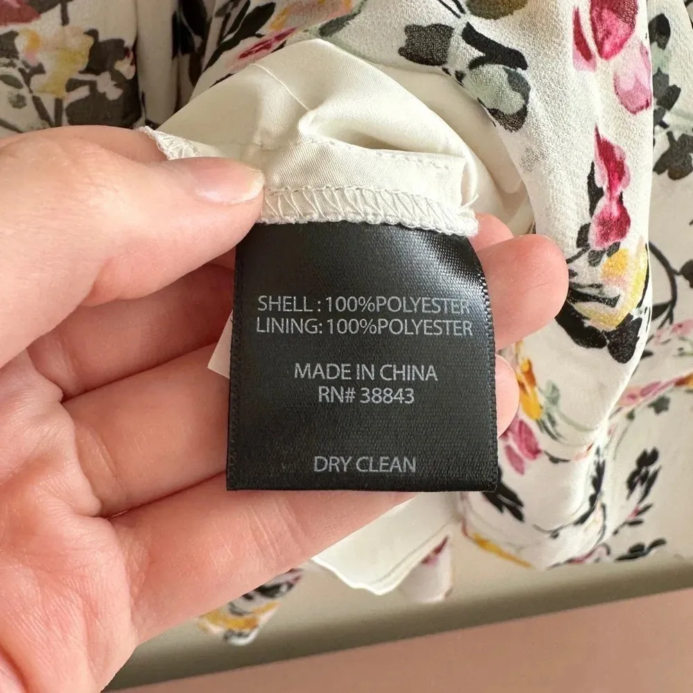 White Dream Lined Floral Garden Bell Sleeve Dress, Size 10 - Image 7