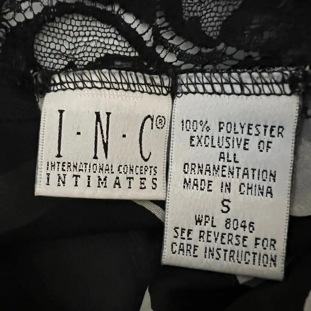 Y2K black floral slip dress lace sheer lingerie nightgown whimsigoth vintage - Image 8