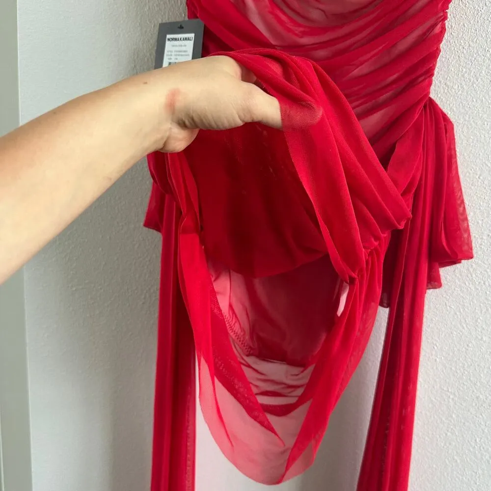 Norma Kamali Strapless Bill Pickleball With Bow Size Large New - Image 8