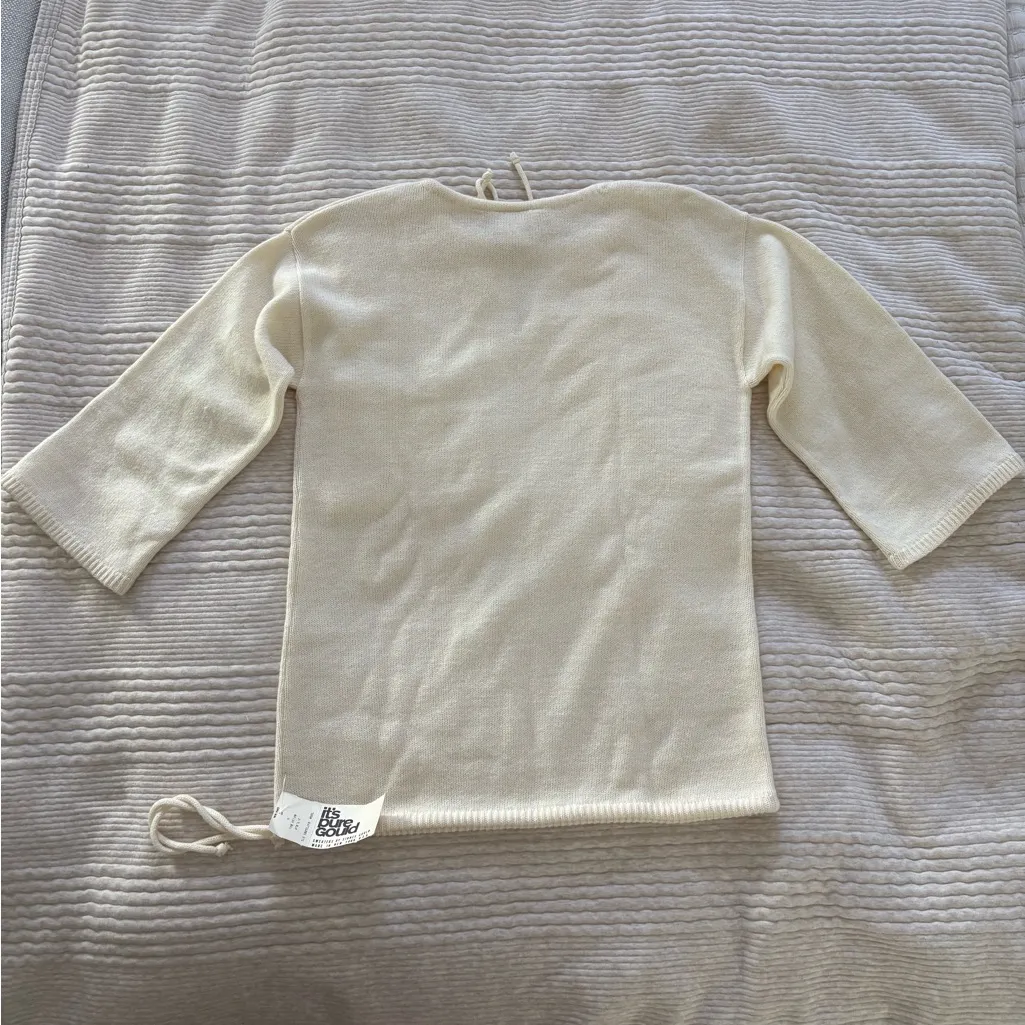 Vintage Sidney Gould “it’s pure Gould” Wool‎ and Acrylic Cream Women’s Sweater Size L - Image 7