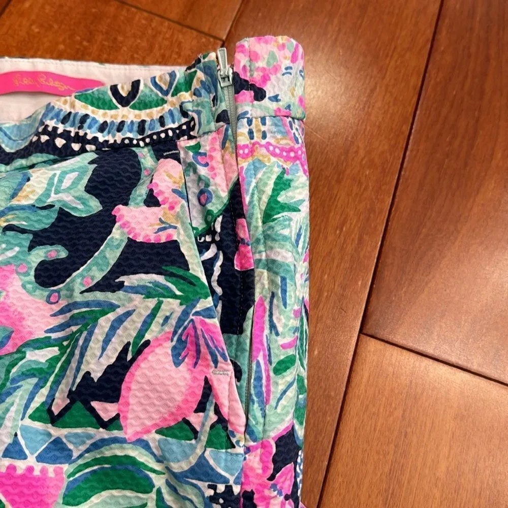 NWOT Lilly Pulitzer Shorts Malie Stretch Multi Lookin Sharp Pink Blue Green 4 - Image 6