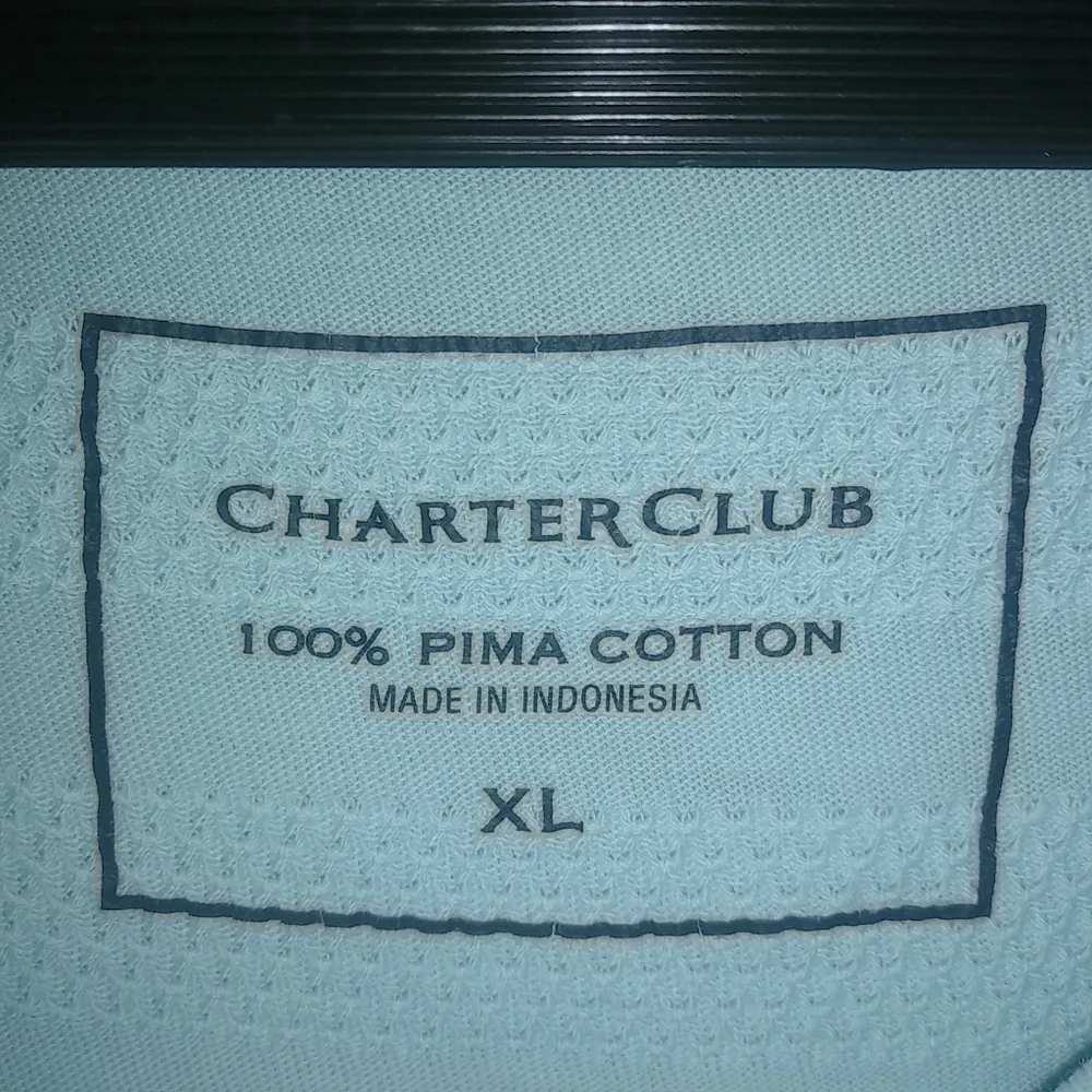 Charter Club XL Pima Cotton Aqua Short Sleeved Top Plus - Image 6