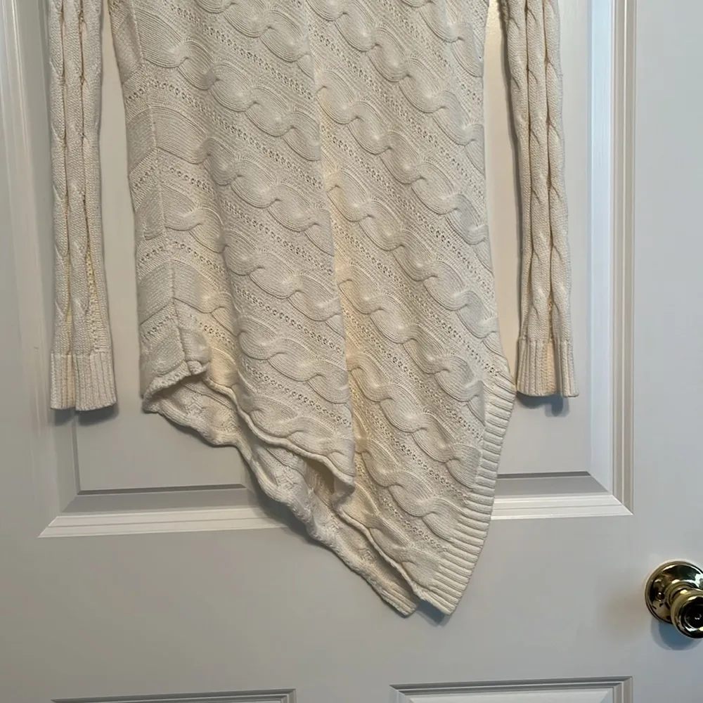 Asymmetrical Cable Knit Sweater - Image 2