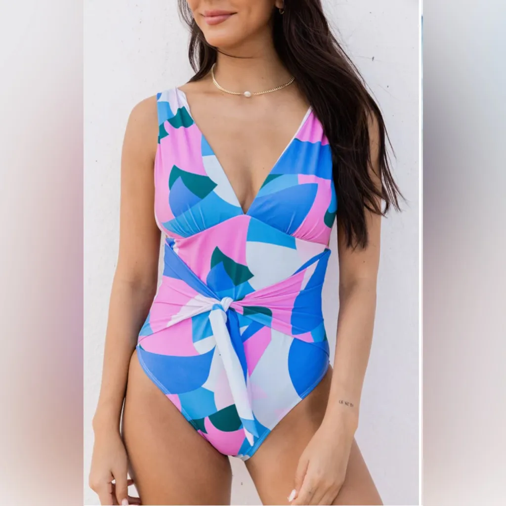Pink Lily Beach & Boujee Purple Printed One Piece‎ Swimsuit Women’s X-Large - Image 6