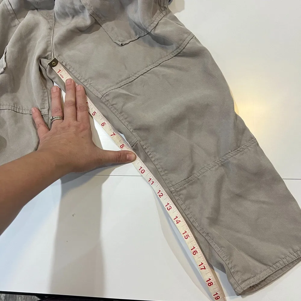 Aritzia Wilfred Free Valletta Overalls Jumpsuit One-Piece Khaki XS Crop - Image 14