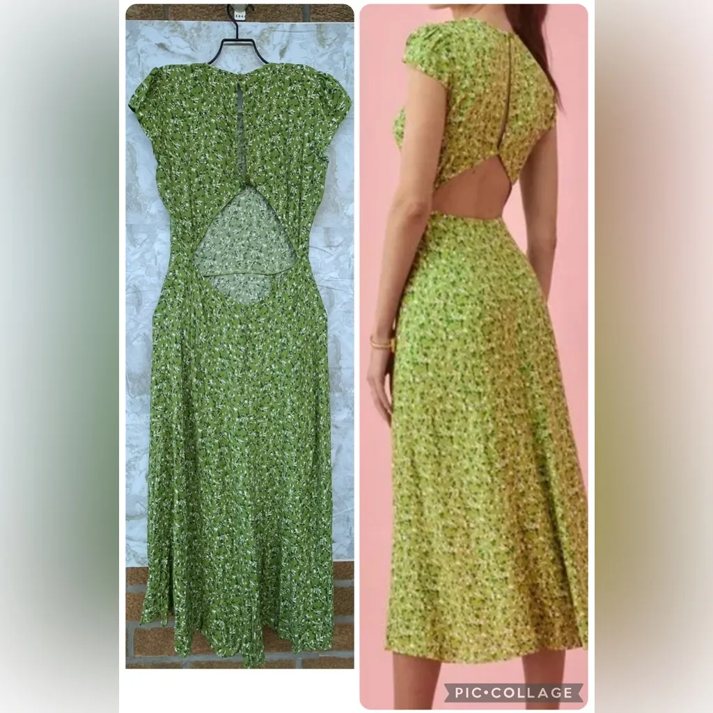 Reformation Gavin Dress Samantha in green floral size 6 - Image 2