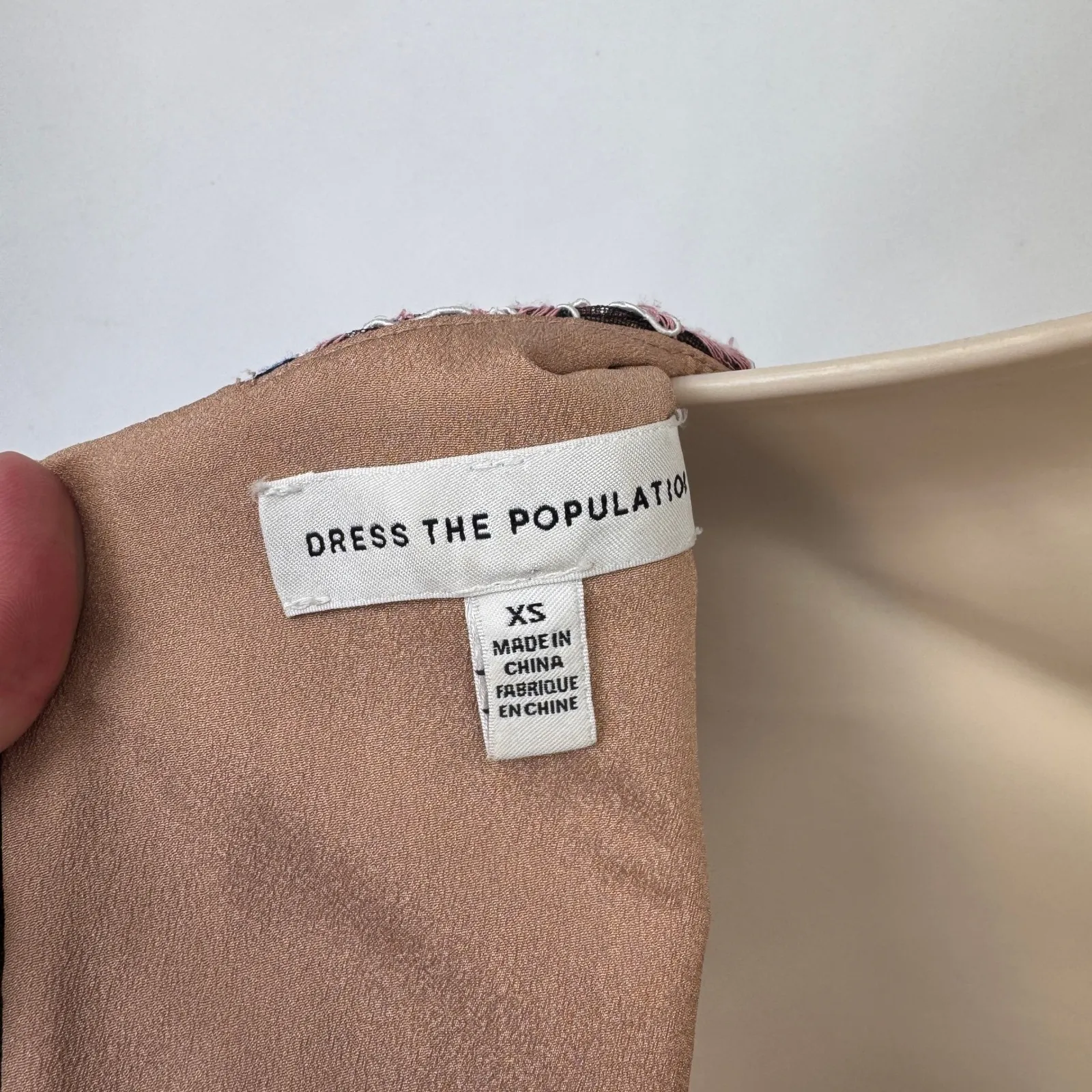 Dress The Population XS Sheer Floral Embroidered Sleeveless Party Cocktail Dress - Image 9